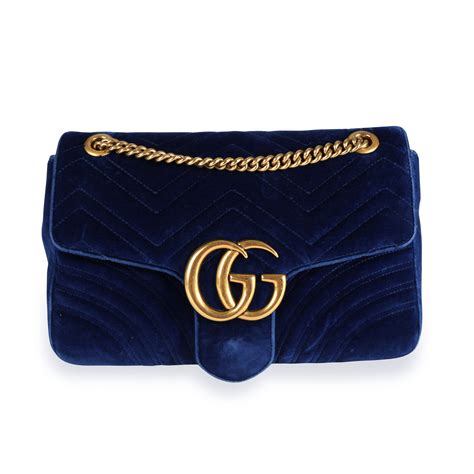 gucci royal blue velvet bag|gucci matelasse bag.